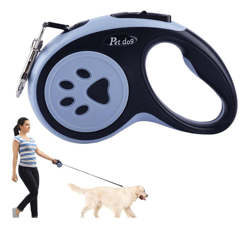 Correa Retractil Perro Extensible 5m Con Tranca Anatomica