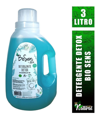 Detergente Detox Biodegradable 3 Litros Biosens Natural King