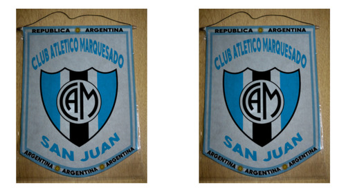 Banderin Mediano 27cm Club Atletico Marquesado San Juan