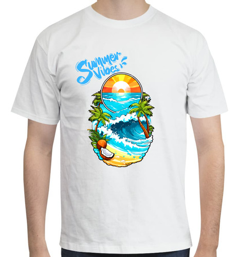 Playera Diseño Summer Vibes - Playa - Verano - Summer