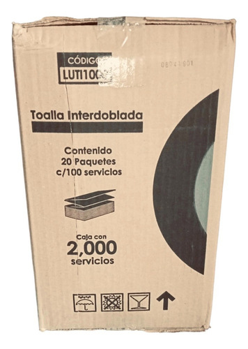Toalla Interdoblada Greymoon Para Manos Tipo Sanitas 2000 Pz