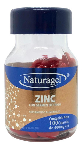 Naturagel Zinc + Germen De Trigo 400mg 100 Capsulas Sfn