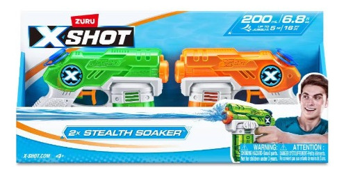 Pistola De Agua X-shot Fast-fill - 2 Lanzadores De Agua Verde