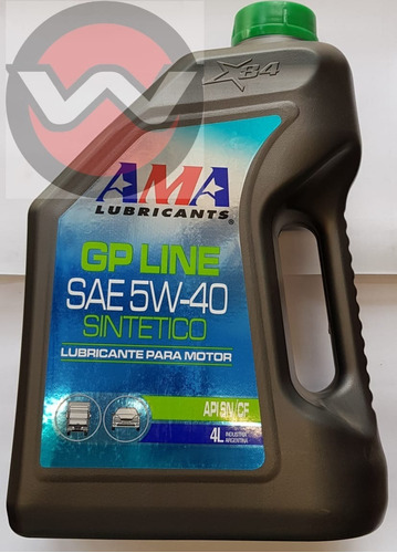 Aceite Motor Gp 5w40 Sintetico Ama 4l