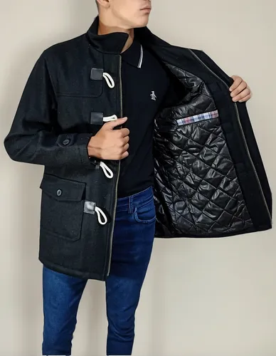 Montogomery De Hombre Paño Con Capucha Campera Destinioc
