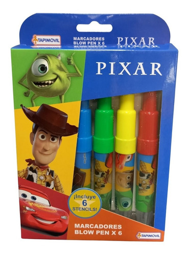 Imagen 2 de 2 de Marcador Aerografo Blow Pen Stencil Fácil Pintar Niños