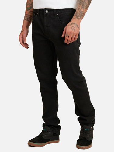 Pantalon Skinny Tritey Hombre Negro Maui And Sons