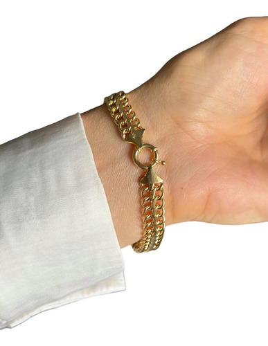 Pulseira Lacraia Grossa Ouro 18k 750 19 Cm Diâmetro 5 Cm