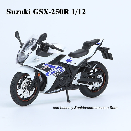 Suzuki Gsx 250r Miniature Metal Moto Con Base Expositora [u]