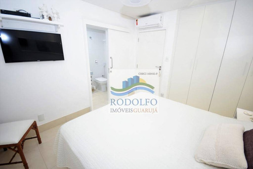 Imagem 9 de 20 de Guarujá Astúrias Frente Ao Mar Com Vista!! 2dts Living Bem Amplo Com Cozinha Integrada. - Ap0752