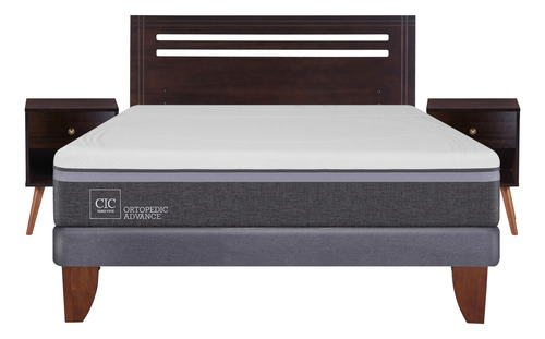 Cama Europea Gris