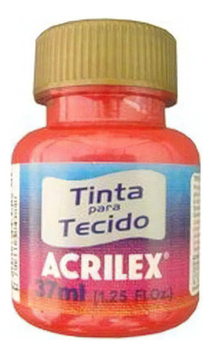 Tinta Tecido Metalica 37ml Vermelho Fogo Acrilex