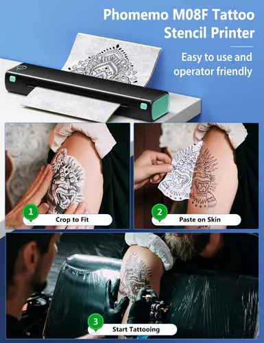 A4 Impresora térmica de tatuajes Bluetooth USB Tattoo Stencil Printer  compatible con teléfonos de computadora