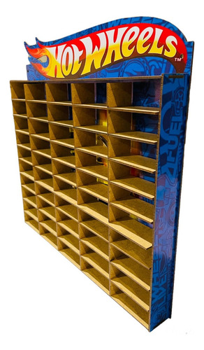 Porta Estante Hott Wheellss Para 50 Carrinhos + Rampa