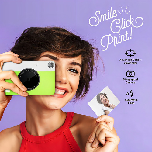 Kodak Printomatic Camara Instantanea - Impresora Portátil Color Verde