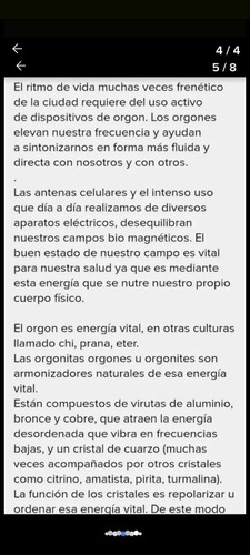 Orgonita Aluminio Turmalina Shungita Acción 2-3 Km