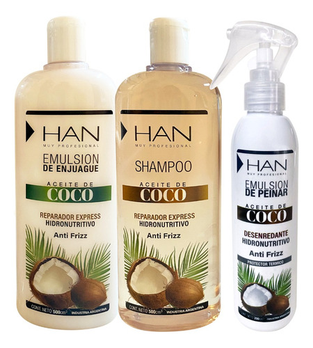 Han Shampoo + Emulsion Coco Hidronutritivo
