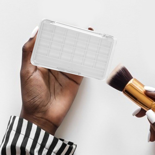 Paleta De Batons Vazia De 2 Peças: Pó De Sombra Diy De 24 Gr