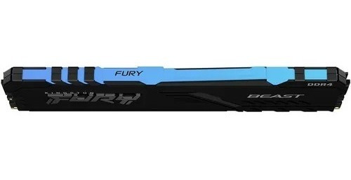 Memoria RAM Fury Beast DDR4 RGB gamer color negro 8GB 1 Kingston KF432C16BBA/8