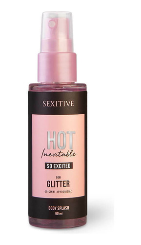 Body Splash Hot Inevitable So Excited Glittler Perfume 60ml
