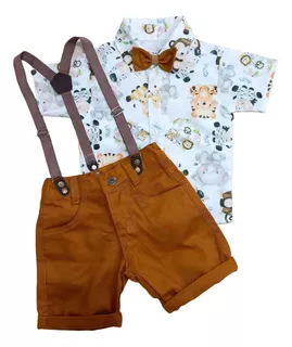 Roupa Temática Infantil Bebê Menino Do Safari Baby Aquarela