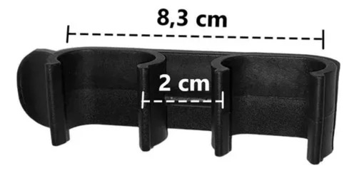 Kit Com 4 União De Cadeiras Iso Tubo Oblongo 16x30 Cor Preto