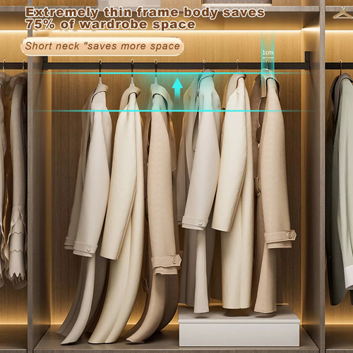 Q0q Colgador De Ropa Duradero Y Grueso De Cuello Corto, 20