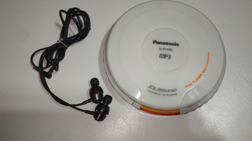 Discman Panasonic Sl-sv590 Con Mp3 Y Radio + Audífonos (Usado)