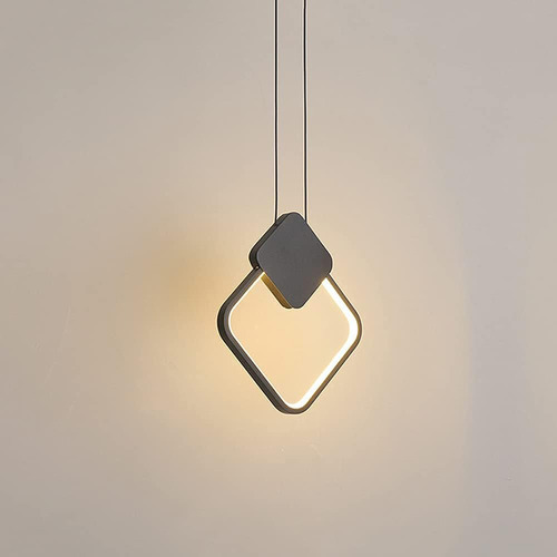 . Lámpara Colgante Led Cuadrada Minimalista Moderna