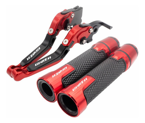 Palancas Y Puños For Suzuki Gixxer 150 250 Sf - Rojo Negro