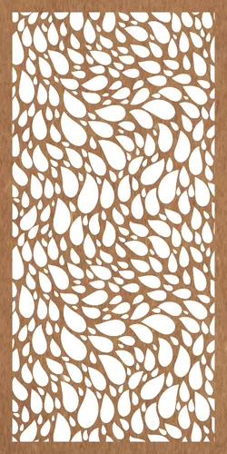 Celosía Decorativa Gotas , Mdf De 9mm, 120cm X 240 Cm