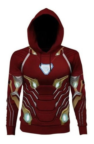 Los Vengadores Iron Man Suadadera Cosplay Disfraz Adulto Roj