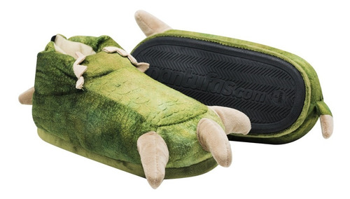 Pantufa Garra 3d Dinossauro T- Rex Pelúcia - Solado Borracha