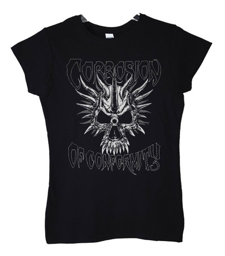 Polera Mujer Corrosion Of Conformity Skull Punk Abominatron