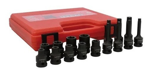 Juego 16 Dados Impacto Punta Torx Hembra 1/2puLG Urrea