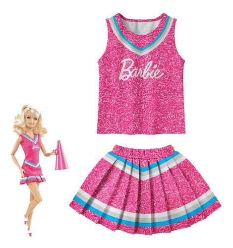 La Película Barbie Skirt Kids Halloween Cos Cheerleader Dt48