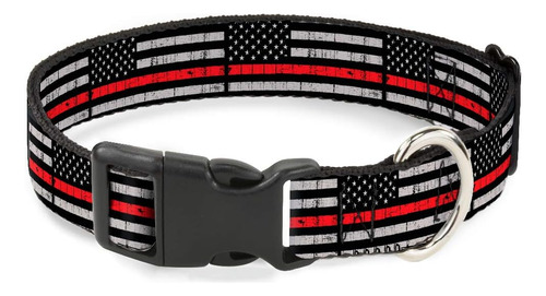 Collar Para Perro Con Hebilla Clip De Plástico Bandera De Lí