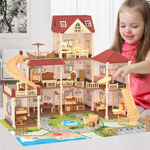 Casa De Muñecas Grande Con Muebles Para Barbie Niñas | Meses sin intereses Casa De Muñecas Grande Con Muebles Para Barbie Niñas | Meses sin intereses