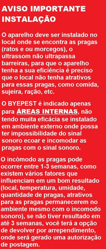 4 Repelente Eletrônico Espanta Ratos Morcego Byepest 200m²