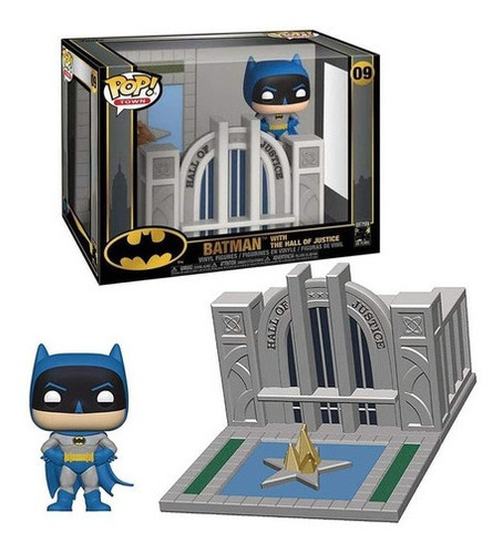 Imagem 1 de 3 de Boneco Funko Pop Batman: Batman With The Hall Of Justice #09