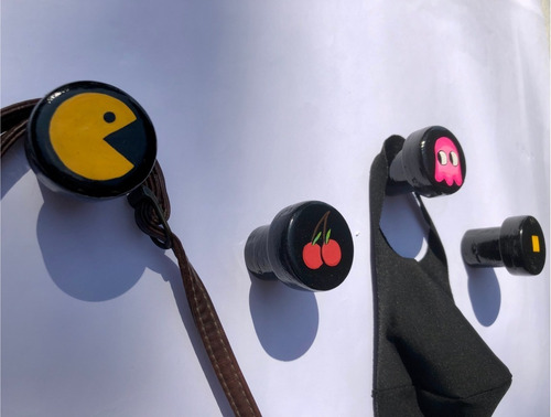 Imagem 7 de 10 de Kit Gancho Parede Pendurador Cabideiro Pac Man Pintado A Mão