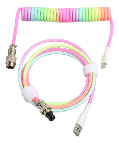 Cable De Teclado Mecánico Para Juegos De Nylon Tipo C A Usb