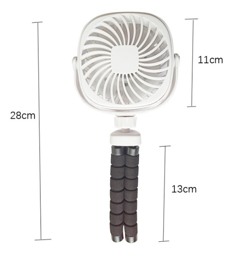 Ventilador De Deformación Octopus Stroller, Color Negro De 2