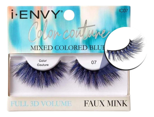 Cílios Postiços I-envy Color Couture Faux Mink Blue Ic07