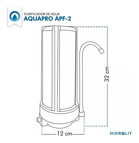 Imagen 3 de 6 de Repuesto Filtro Purificador De Agua Hidrolit Elimina Plomo