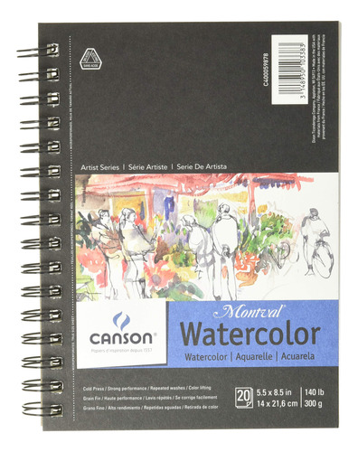 Canson Artist Series Papel Para Acuarelas, 5.5 X 8.5 Pulgad.