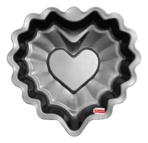 Molde Torta Teflón Corazón Bizcocho 27cm - Ciudad Cotillón