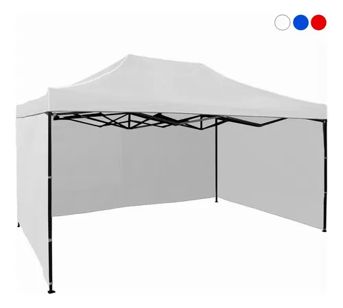 Toldo 3x4.5 Metros Plegable Con Paredes Y Techo Carpa Color Blanco Vanlig ETP40
