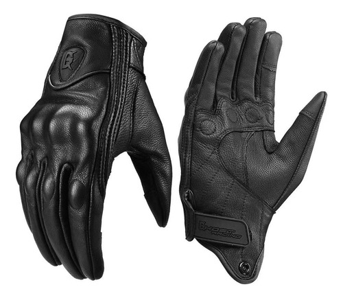 Guantes Para Motociclista De Piel Con Protecciones Icon