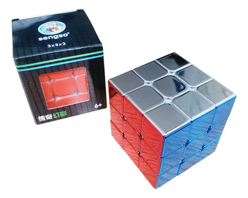 3x3 Metalizado Cubo Rubik Shengshou Metalico Speed + Base